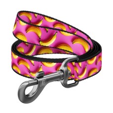 Повідець для собак WAUDOG Nylon "Банани на рожевому" S Ш 15 мм Д 200 см (756-4055)