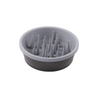 Посуд для собак Dexas Миска для повільного годування 1.44 л світло-сіра (0084297309572)