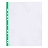 Файл Optima А4+ 40 мкм глянсових з зеленою стрічкою, 20 штук (O35109-04)