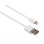 Дата кабель USB 2.0 AM to Lightning PVC 1m white Vinga (VCPDCL1W)