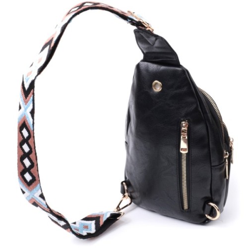 Сумка Vintage З гладкої екошкіри Чорна (22770)