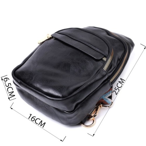 Сумка Vintage З гладкої екошкіри Чорна (22770)