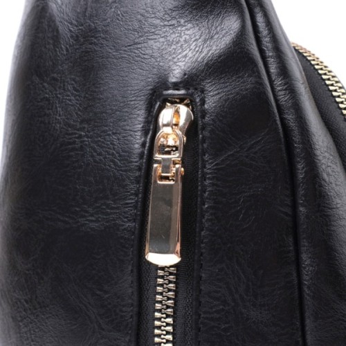 Сумка Vintage З гладкої екошкіри Чорна (22770)