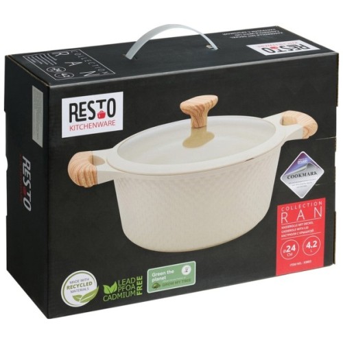Каструля Resto Ran біла 24 см 4,2 л (93803)