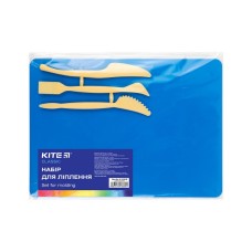 Дошка для пластиліну Kite набір Classic дошка + 3 стеки, синій (K-1140-02)