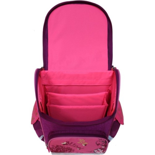 Портфель Bagland з ліхтариками Успіх 12 л. малиновий 389 (00551703) (80213700)