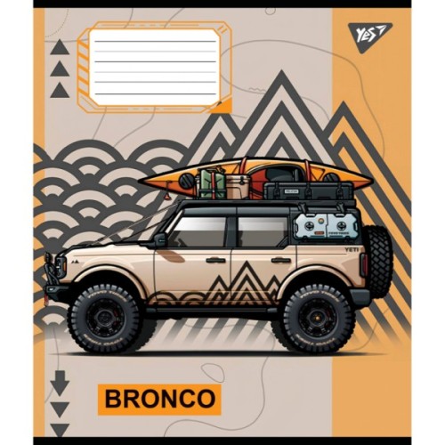 Зошит Yes Off road vehicle А5 60 аркушів клітинка (767401)
