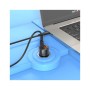 Зарядний пристрій BOROFONE 1xUSB-C PD65W + 1xUSB QC3.0 83W car adapter transparent black (6941991101625)