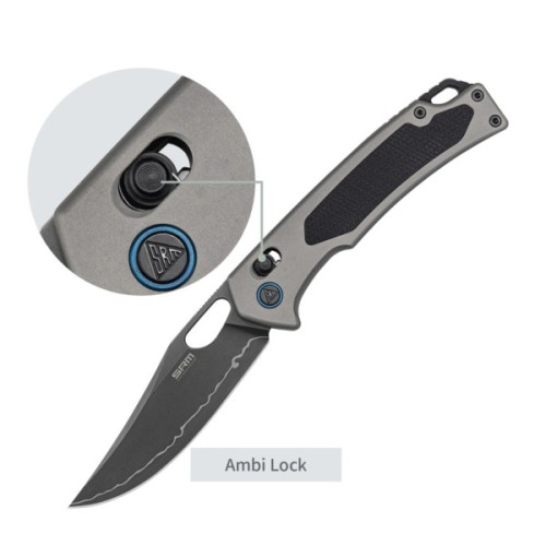 Ніж SRM Retriever 9203-AK, Black G10/Aluminium, Black Stonewash (9203-AK2)