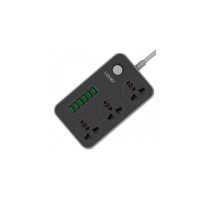Мережевий фільтр живлення LDNIO SC3604, 3 роз, 6 USB, 2м, Black (SC3604)