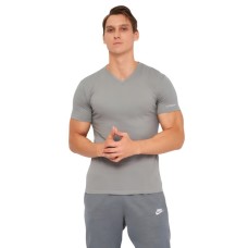 Футболка Kappa T-shirt Mezza Manica Scollo V K1311 GrigioUnito сірий L (8052394814000)