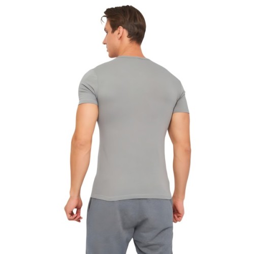 Футболка Kappa T-shirt Mezza Manica Scollo V K1311 GrigioUnito сірий L (8052394814000)