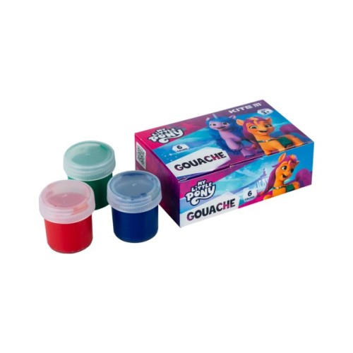 Гуашеві фарби Kite Little Pony 6 кольорів, 20 мл (LP23-062)