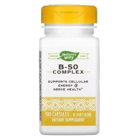 Вітамін Nature's Way Комплекс вітамінів B, B-50 Complex, 100 капсул (NWY-40511)