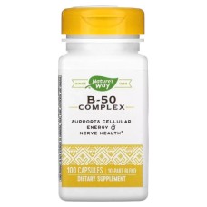 Вітамін Nature's Way Комплекс вітамінів B, B-50 Complex, 100 капсул (NWY-40511)