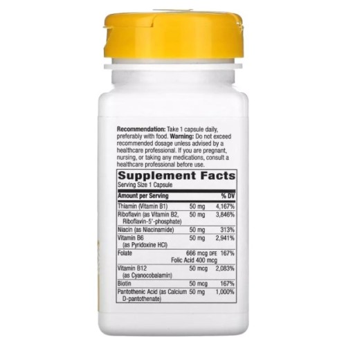 Вітамін Nature's Way Комплекс вітамінів B, B-50 Complex, 100 капсул (NWY-40511)
