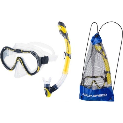 Набір для плавання Aqua Speed Java + Elba 8206 614-18 жовтий Уні OSFM (5908217682062)