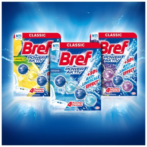 Туалетний блок Bref Сила Актив Океанська Свіжість 3x50 г (9000100753494/9000100753401)