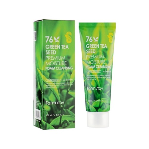 Пінка для вмивання FarmStay Green Tea Seed Premium Moisture Foam Cleansing З насінням зеленого чаю 100 мл (8809469775137)