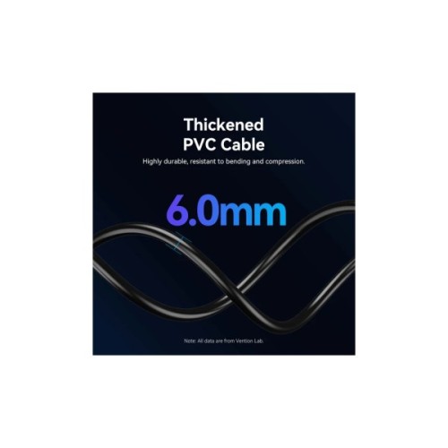 Кабель мультимедійний HDMI M to HDMI M 2.0m 4K60Hz 90° corner black Vention (ALRBH)