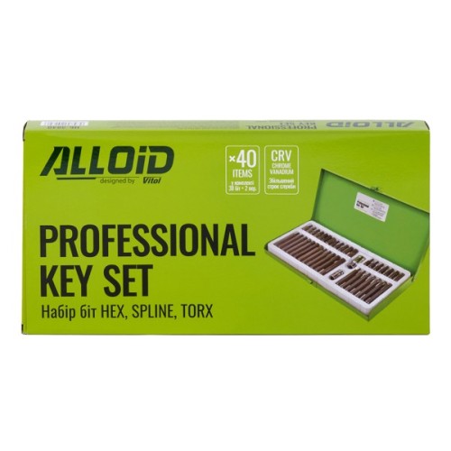 Набір біт Alloid шестигранних, SPLINE, TORX, 40шт. (NB-3840)