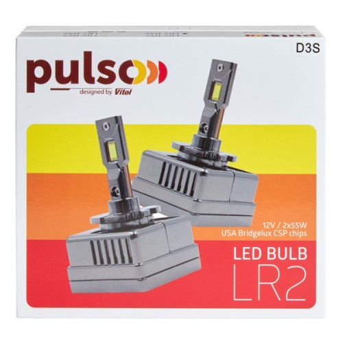 Автолампа PULSO LR2-D3S/USA Bridgelux CSP chips/12V/2*55W/10000Lm/6000k (LR2-D3S)
