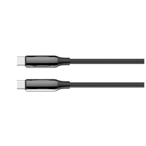 Дата кабель USB-C to USB-C 1.0m (PVC+Aluminum Alloy) (PD Fast Charging 240W) 5А black ColorWay (CW-CBPDCC069-BK)