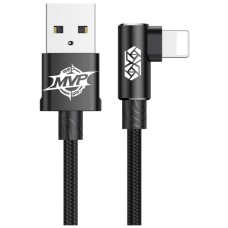 Дата кабель USB 2.0 AM to Lightning 2.0m 1.5A 90° corner black Baseus (CALMVP-A01)
