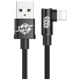 Дата кабель USB 2.0 AM to Lightning 2.0m 1.5A 90° corner black Baseus (CALMVP-A01)