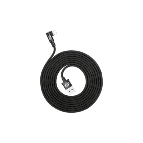 Дата кабель USB 2.0 AM to Lightning 2.0m 1.5A 90° corner black Baseus (CALMVP-A01)