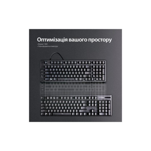 Клавіатура HyperX Eve 1800 USB UA Black (B7JE0AA)