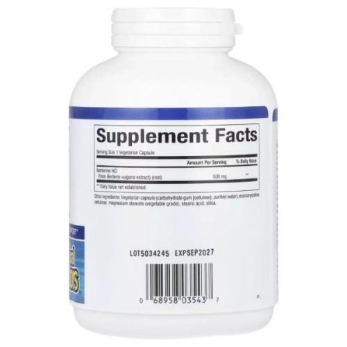 Вітамінно-мінеральний комплекс Natural Factors Берберін, 500 мг, WellBetX, Berberine, 120 вегетаріанських капсул (NFS03543)