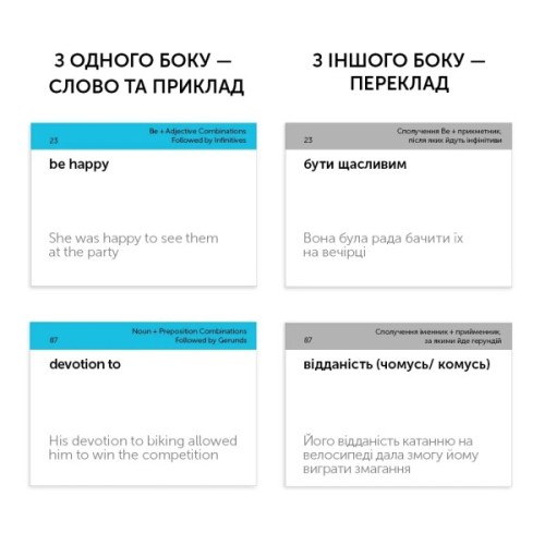 Навчальний набір English Student Картки для вивчення англійських слів Gerund and Infinitive vol.2 (укр.) (591225994)