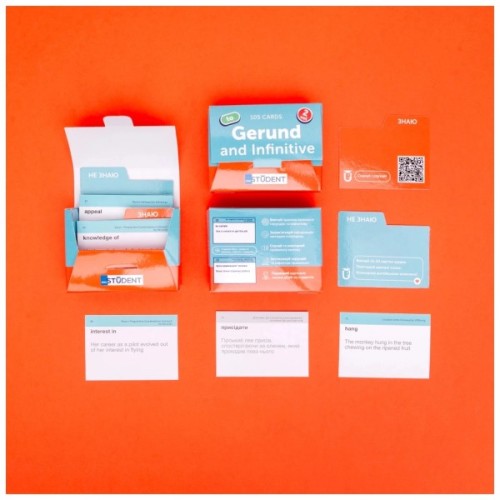 Навчальний набір English Student Картки для вивчення англійських слів Gerund and Infinitive vol.2 (укр.) (591225994)