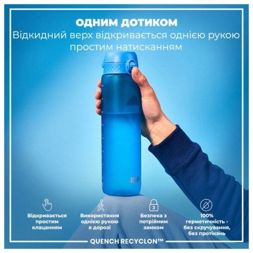 Пляшка для води ION8 OneTouch 1000 мл BPA Free, Blue (I8RF1000BLU)