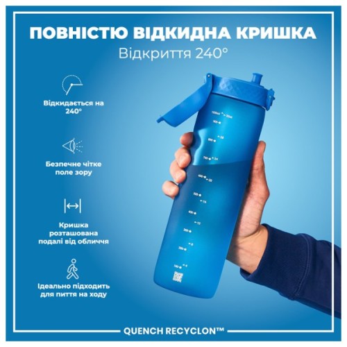 Пляшка для води ION8 OneTouch 1000 мл BPA Free, Blue (I8RF1000BLU)