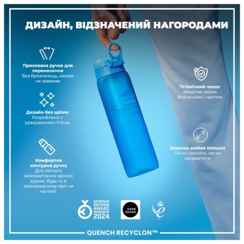 Пляшка для води ION8 OneTouch 1000 мл BPA Free, Blue (I8RF1000BLU)