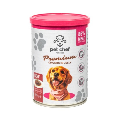 Вологий корм для собак Pet Chef З яловичиною 415 г (4820255193618)