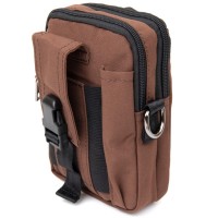 Сумка Vintage На пояс нейлон Коричнева (20648)