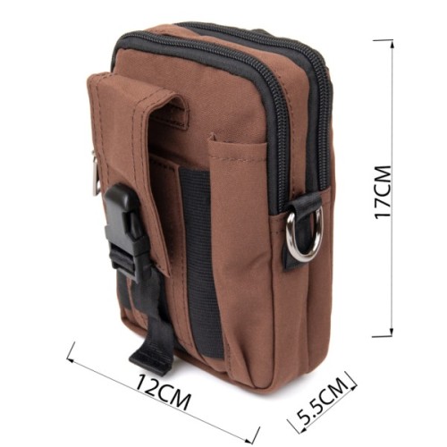 Сумка Vintage На пояс нейлон Коричнева (20648)