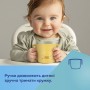 Набір дитячого посуду Canpol babies ергономічна кружка для навчання самостійного пиття, жовта (74/060_yel)