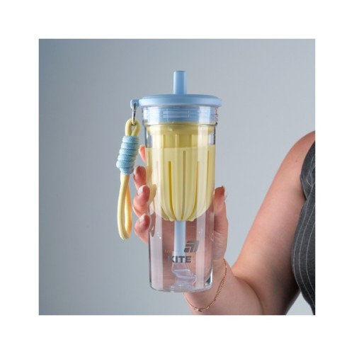 Пляшка для води Kite 650 мл, жовто-блакитний (K25-1219-3)