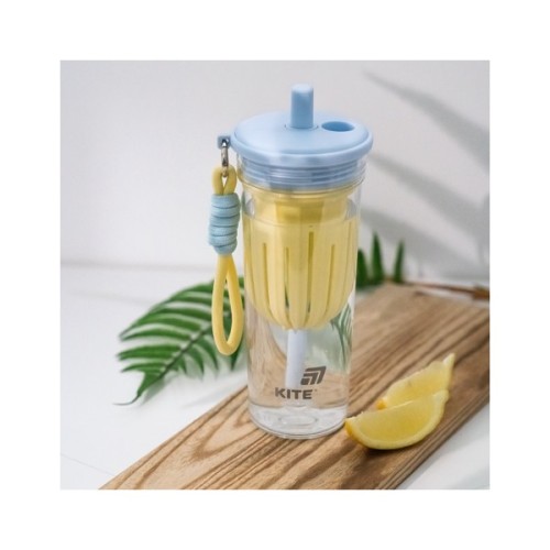 Пляшка для води Kite 650 мл, жовто-блакитний (K25-1219-3)
