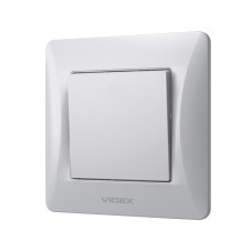 Вимикач Videx BINERA 1кл срібний шовк (VF-BNSW1-SS)