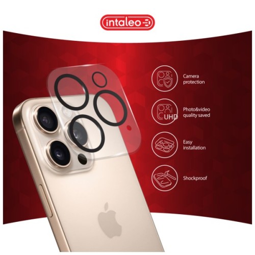 Скло захисне Intaleo Camera Lens Apple iPhone 16 Pro/16 Pro Max Black (1283126596711)