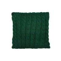 Подушка Прованс в'язана декоративна Коси зелена 33х33 см (027423)