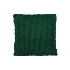 Подушка Прованс в'язана декоративна Коси зелена 33х33 см (027423)