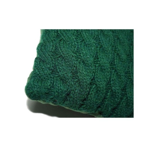 Подушка Прованс в'язана декоративна Коси зелена 33х33 см (027423)