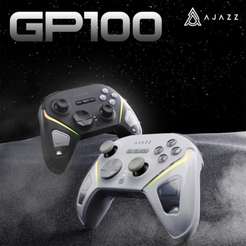 Геймпад Ajazz GP100 2.4G/BT/USB Switch/PC/iOS/Android RGB White (GP100-W)