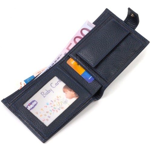 Гаманець Canpellini З натуральної шкіри Синій (21884)